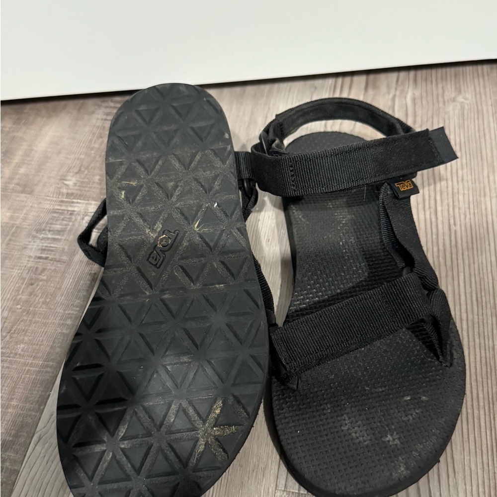 Teva Women's Black Adjustable Strap Sandals - Picture 2 of 3